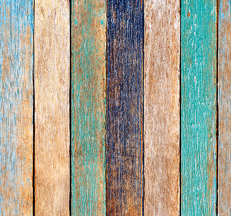 Papel pintado rayas verticales listones madera - TenVinilo