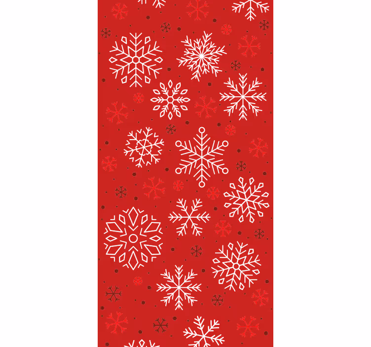 Papel mural navideño copos de nieve estacionales - TenVinilo