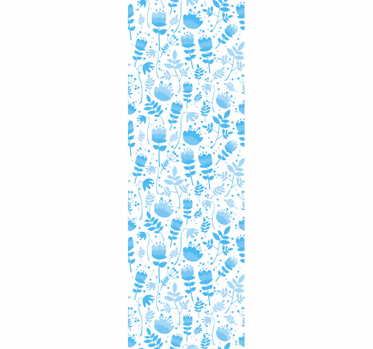 Papel pintado flores patrones de silueta floral - TenVinilo