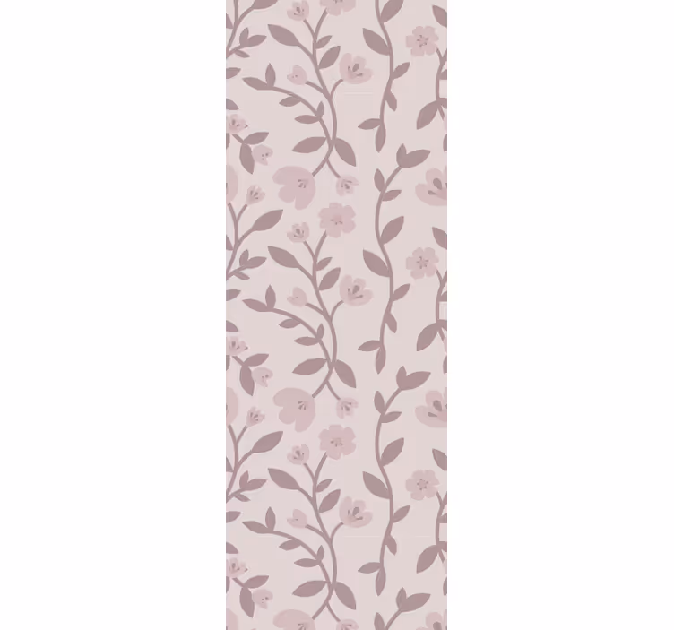 Papel pintado flores elegantes siluetas florales - TenVinilo