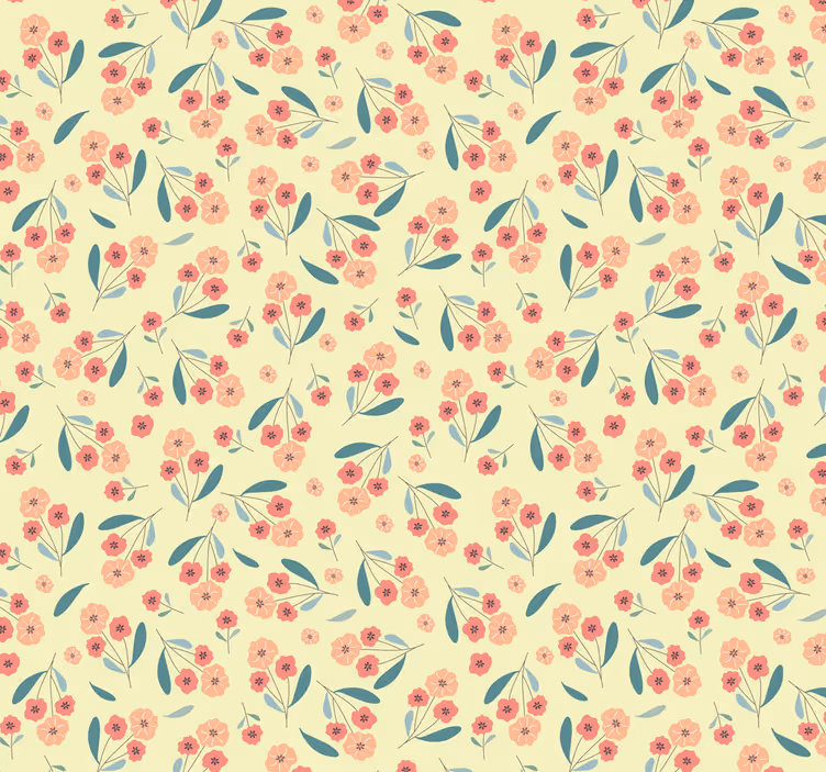 Papel pintado flores simplicidad floral - TenVinilo