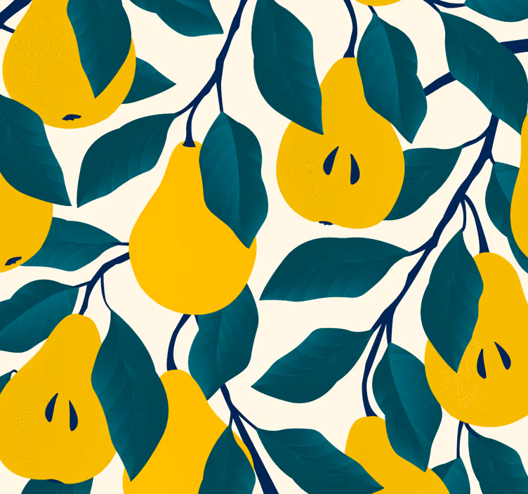 Papel para salón abstracto de árboles - TenVinilo