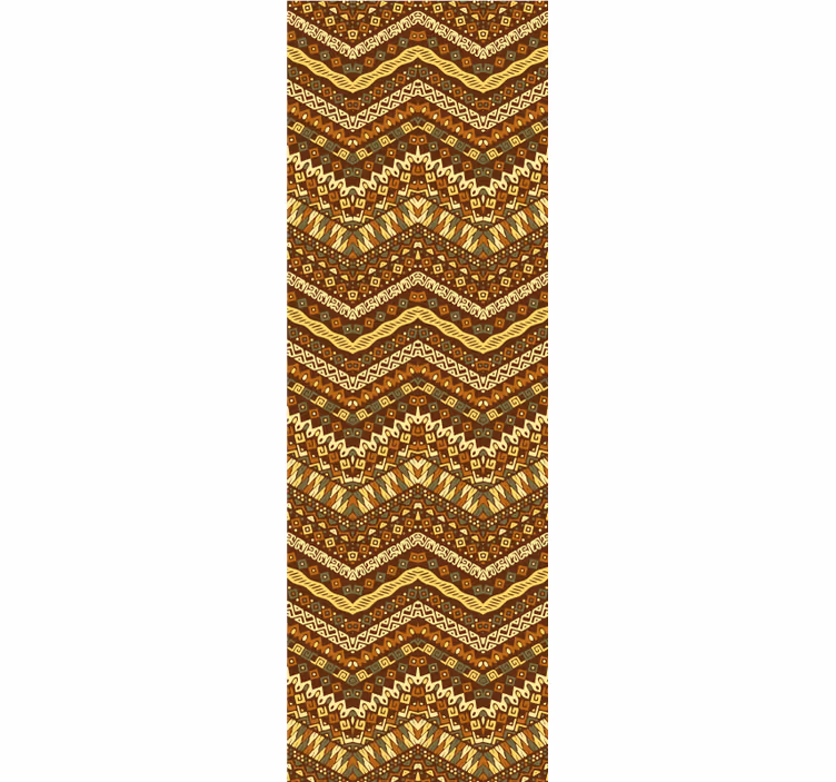 Papel mural ornamental patrón tribal intrincado - TenVinilo