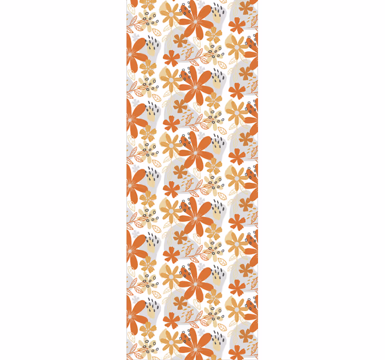 Papel pintado flores juego de estampado floral - TenVinilo