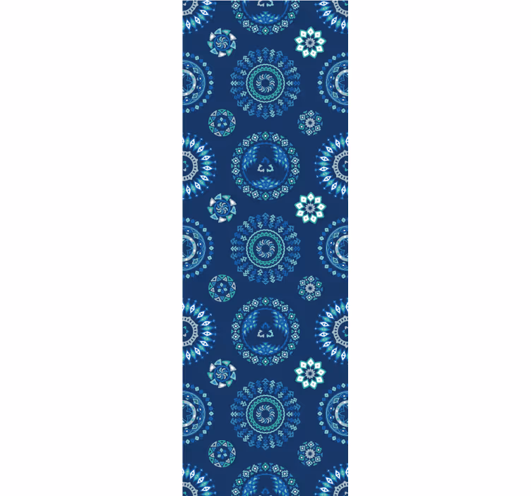 Papel mural living comedor esencia de azulejo mandala - TenVinilo