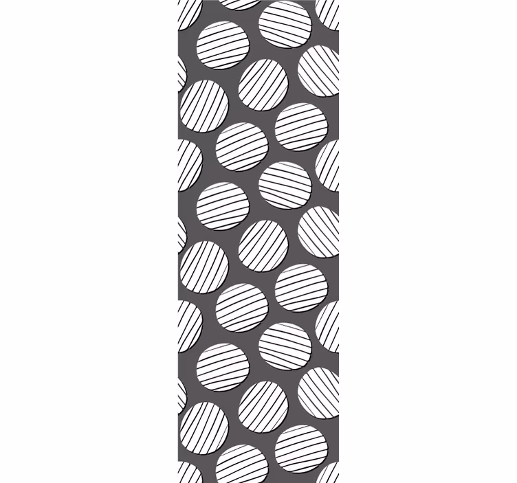 Papel pared 3D Circular 3d blanco y negro - TenVinilo