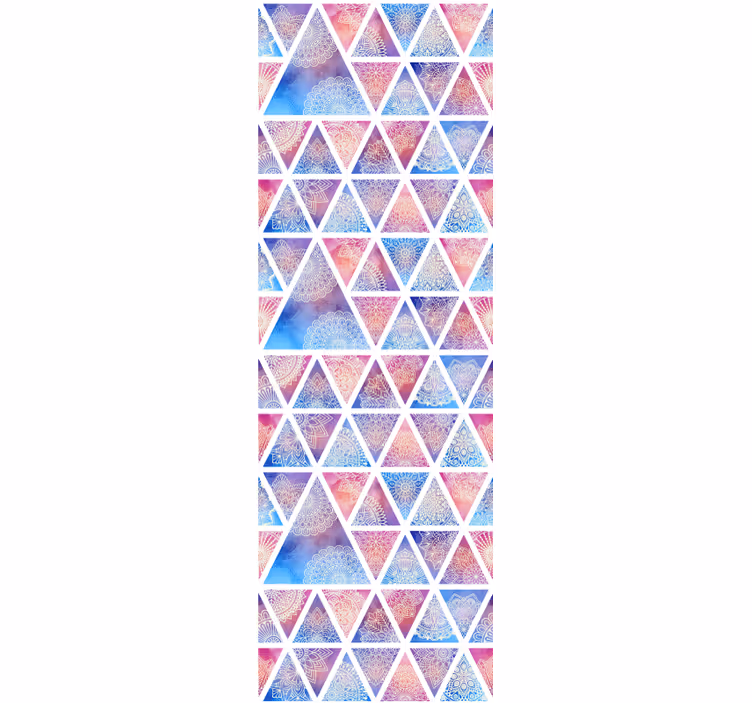 Papel pintado triangulos Triángulos de colores - TenVinilo