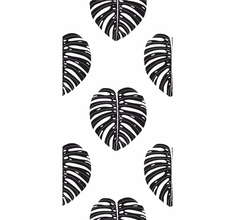 Papel mural hojas patrón de hoja de monstera - TenVinilo