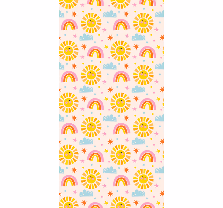 Papel mural bebé arco iris de sol - TenVinilo