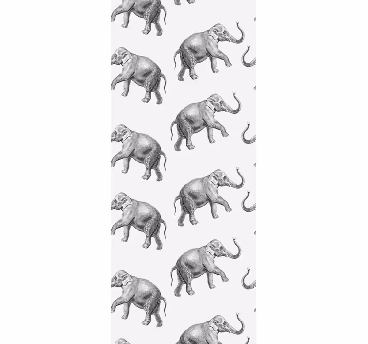 Papel mural elefantes repetición de elefante - TenVinilo