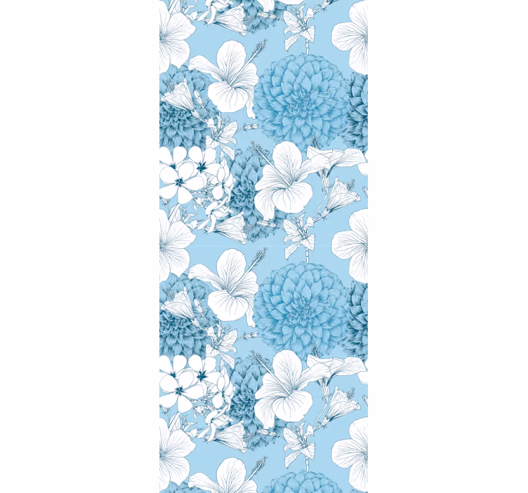 Papel pintado flores motivo de dibujo floral - TenVinilo