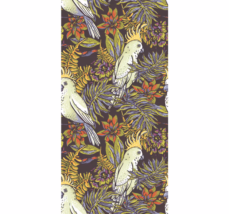 Papel pintado selva Selva panorámica con periquito - TenVinilo