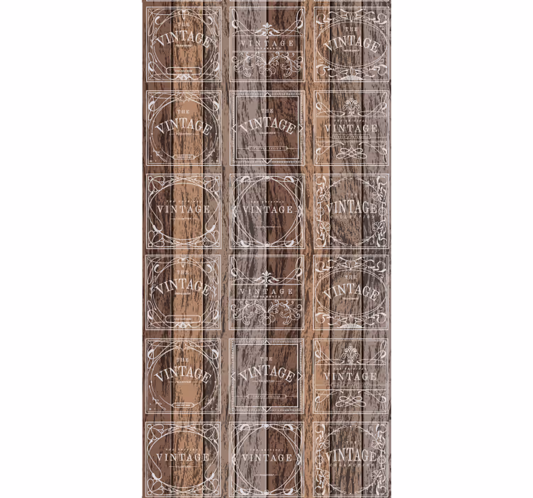 Papel pintado cocina Madera con efecto vintage - TenVinilo
