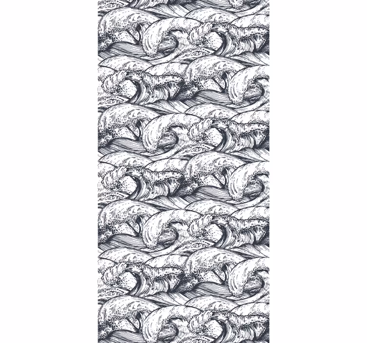 Papel mural naturaleza patrón de olas del océano - TenVinilo
