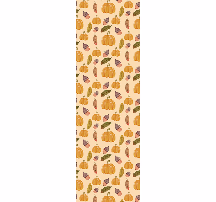 Papel mural Halloween patrón de cosecha de otoño - TenVinilo