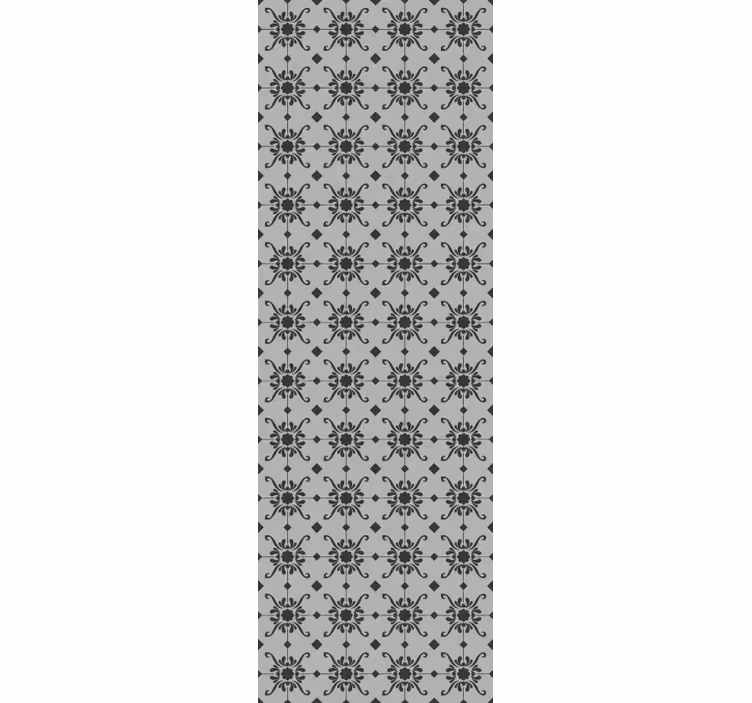Papel mural ornamental patrón floral adornado - TenVinilo