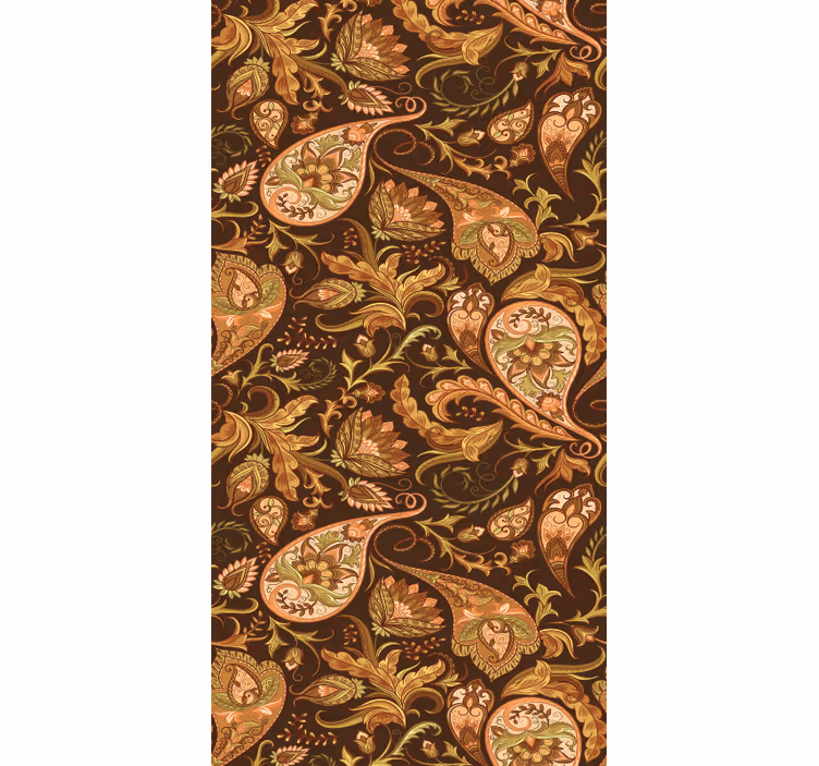 Papel mural floral motivos botánicos ornamentados - TenVinilo