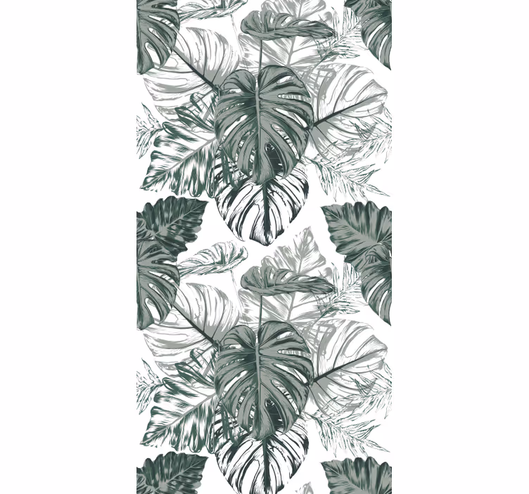 Papel mural hojas follaje de monstera - TenVinilo
