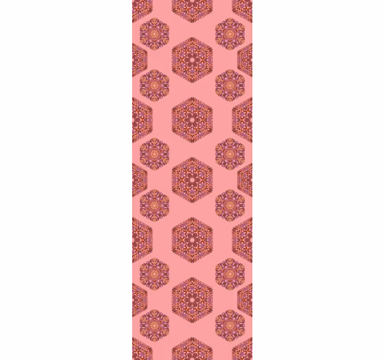 Papel mural ornamental hexágonos adornados - TenVinilo