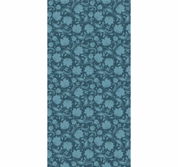 Papel mural floral patrón de florecimiento adornado - TenVinilo