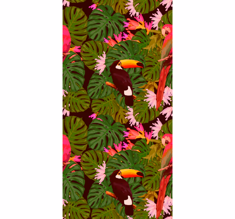 Papel mural selva motivo de tucán tropical - TenVinilo