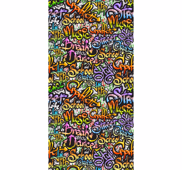 Papel mural letras letras de graffiti - TenVinilo