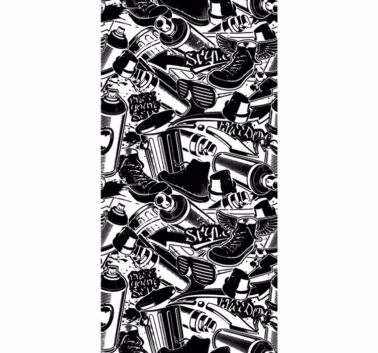 Papel mural arte elementos esenciales del graffiti - TenVinilo