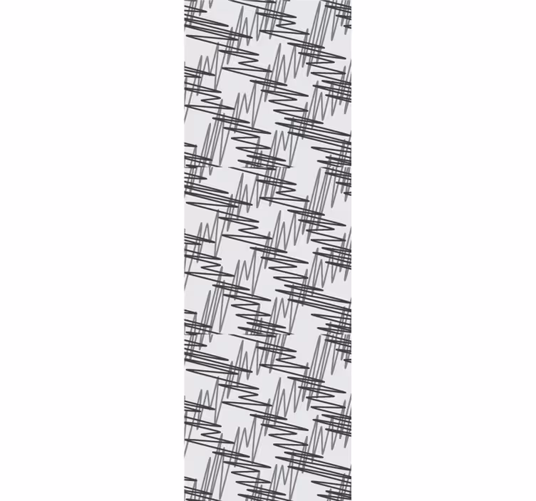 Papel pintado de arte Garabatos en blanco y negro - TenVinilo