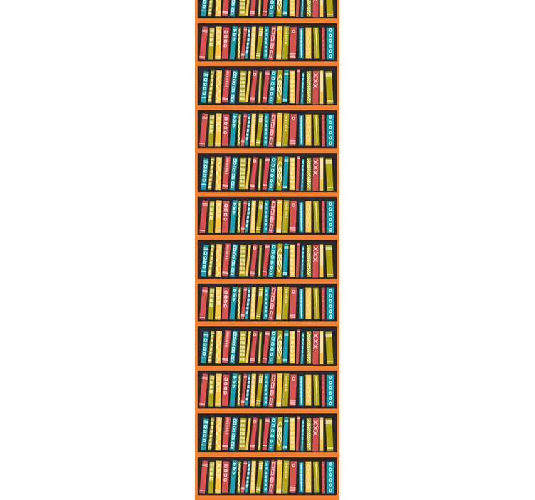 Papel mural letras estantería de la biblioteca - TenVinilo
