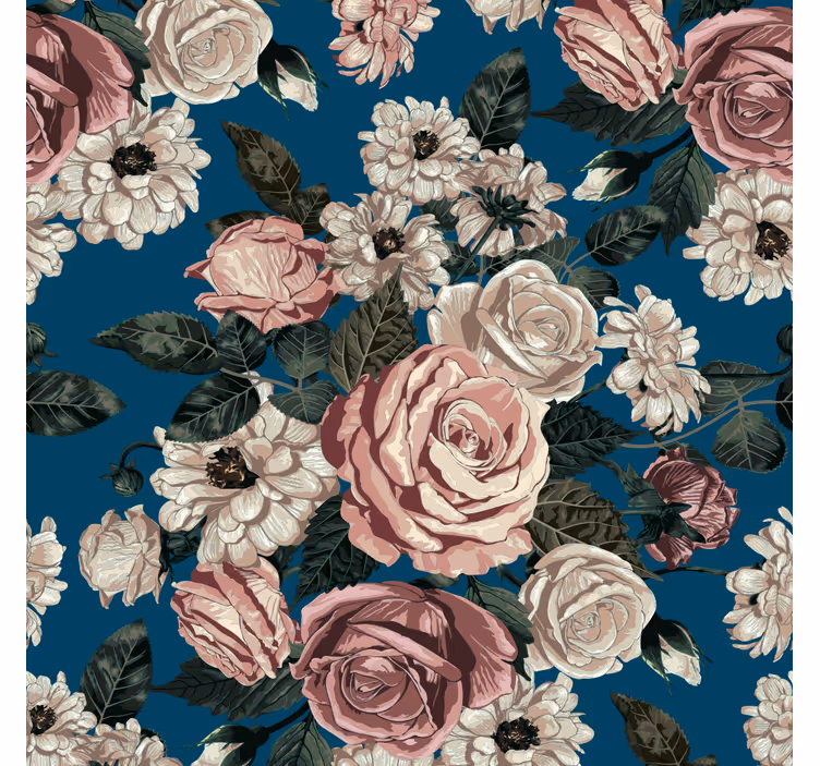 Papel pintado flores flores elegantes - TenVinilo