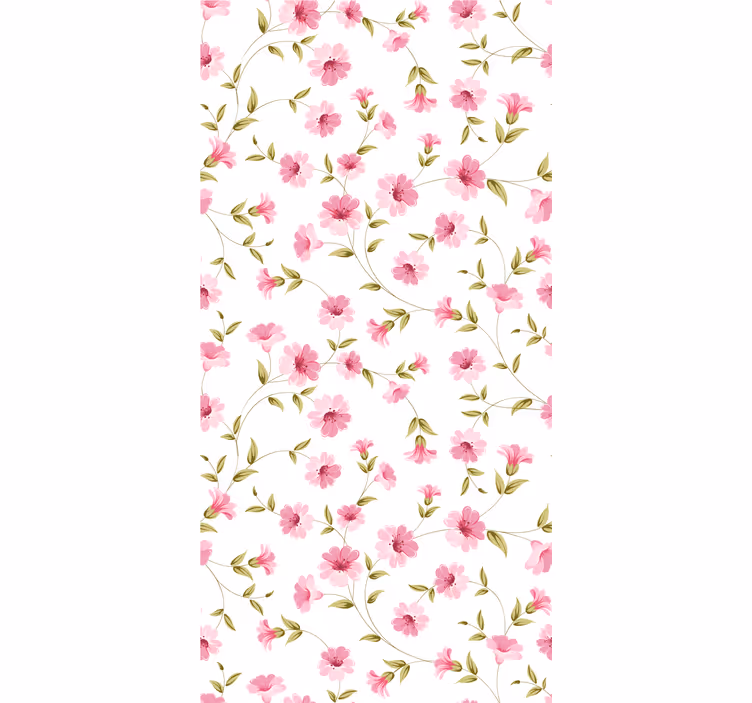 Papel pintado floral Patrón de flor floreciente - TenVinilo