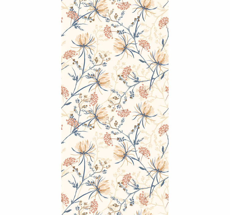 Papel pintado flores brisa botánica - TenVinilo
