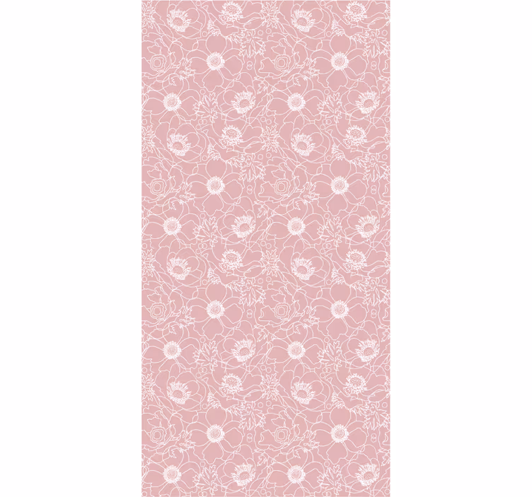 Papel pintado floral Patrón floral elegante rosa - TenVinilo