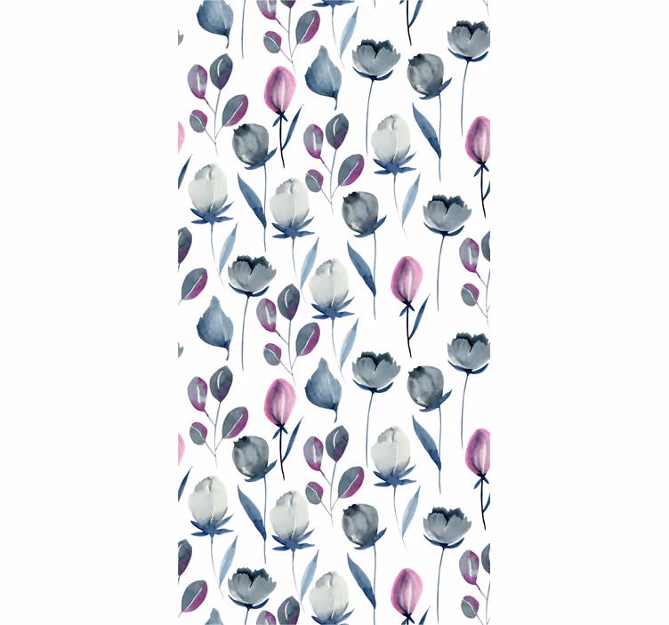Papel pintado flores flores de acuarela - TenVinilo