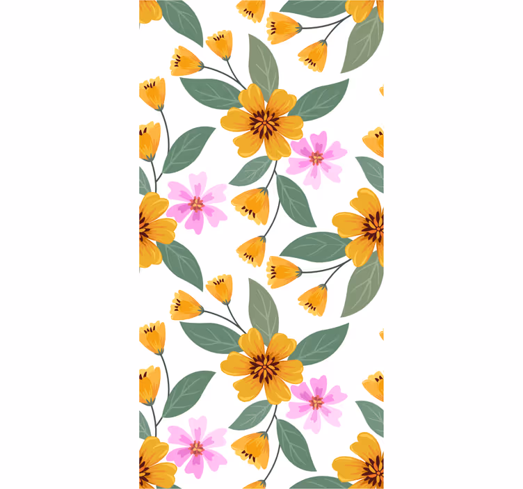 Papel pintado flores abundancia floral - TenVinilo