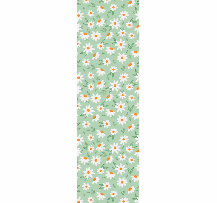 Papel pintado flores patrón floral de margaritas - TenVinilo
