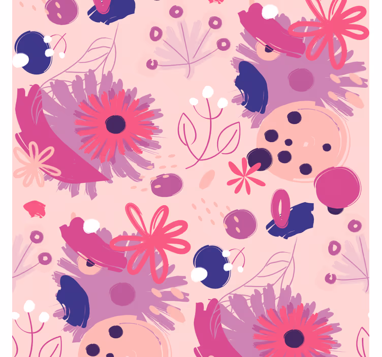 Papel pintado flores diseño de arreglo floral - TenVinilo
