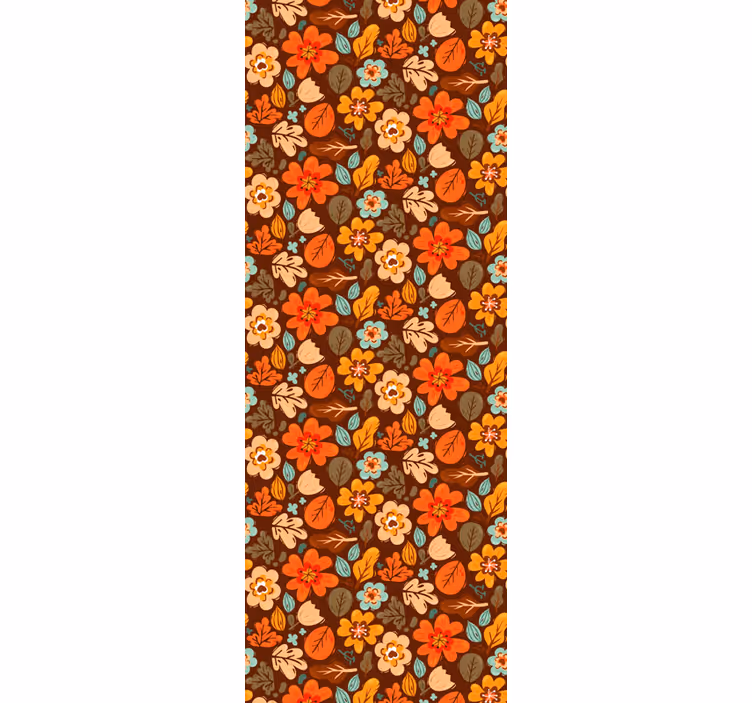Papel pintado flores motivos florales otoñales - TenVinilo