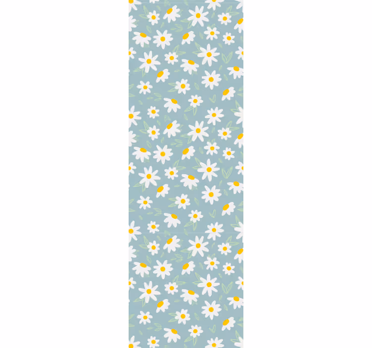 Papel pintado flores patrón de margaritas - TenVinilo