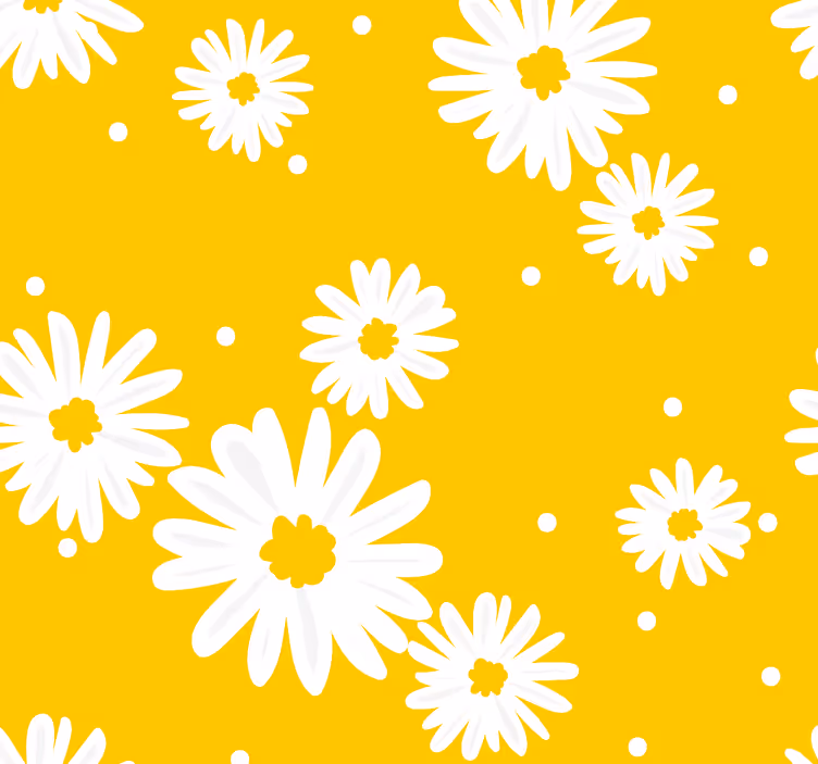 Papel pintado flores delicia de margarita - TenVinilo