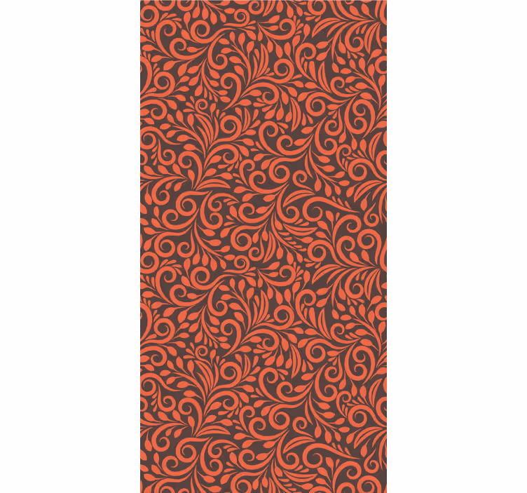Papel mural floral remolinos adornados - TenVinilo