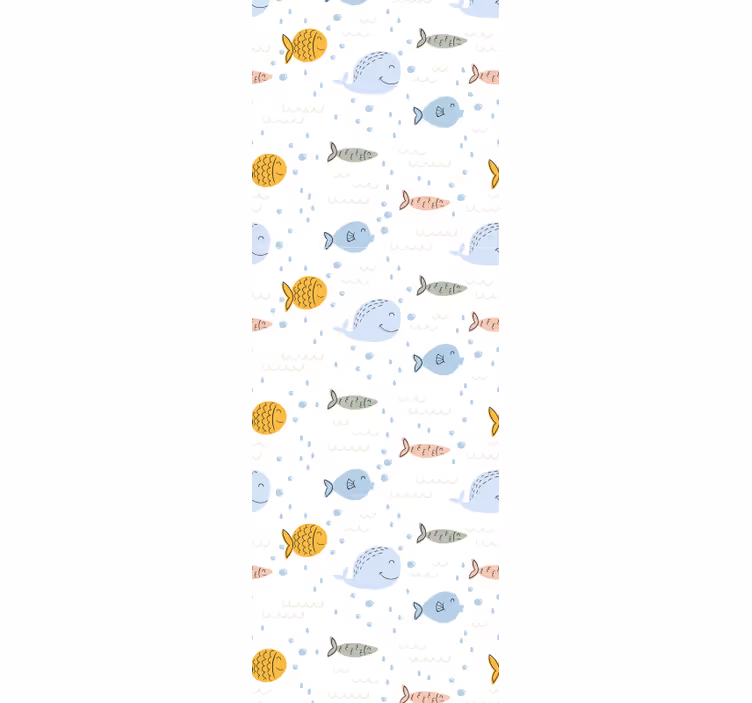 Papel mural peces motivo acuático - TenVinilo