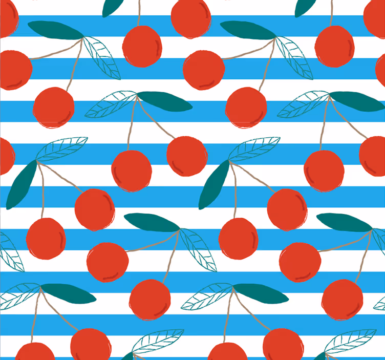 Papel mural cocina patrón de fruta abstracta - TenVinilo
