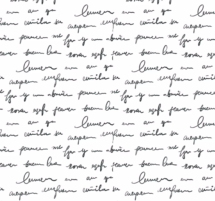 Papel mural letras imágenes de escritura cursiva - TenVinilo
