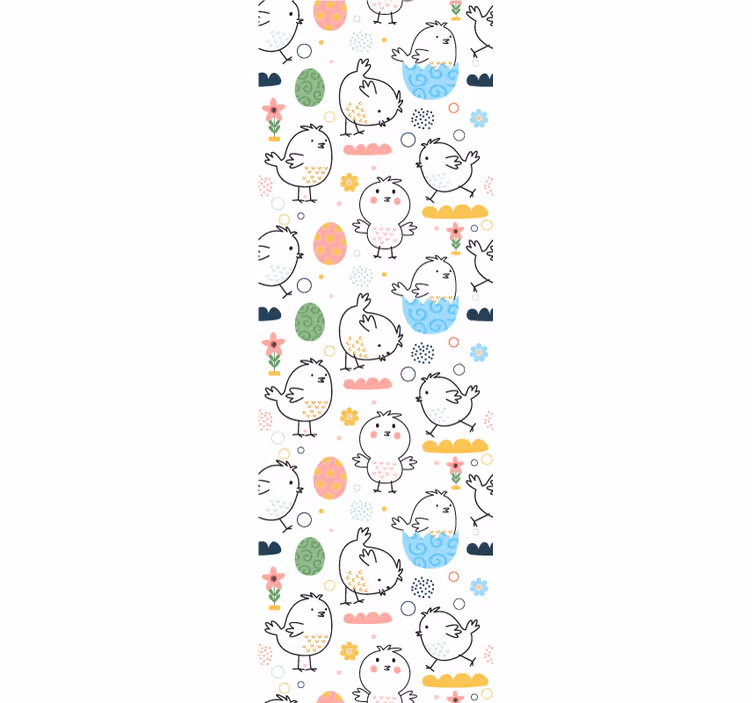Papel mural infantil delicia del patrón de pollito - TenVinilo