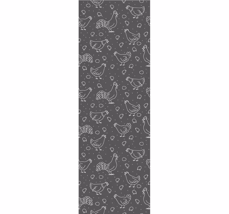 Papel mural animal patrón con motivo de gallina - TenVinilo