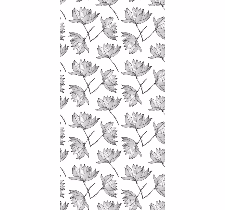 Papel pintado flores bocetos botánicos - TenVinilo