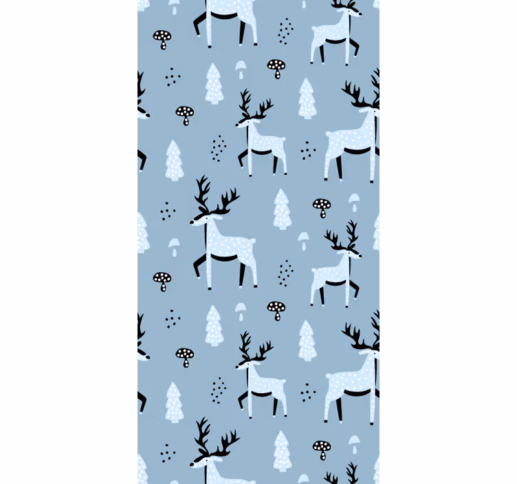 Papel mural animal diseño de patrón de reno - TenVinilo