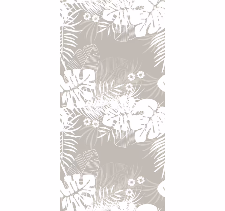 Papel mural hojas silueta botánica - TenVinilo