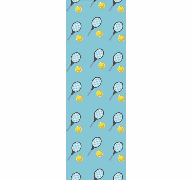 Papel pintado infantil Pelota y tenis azul - TenVinilo